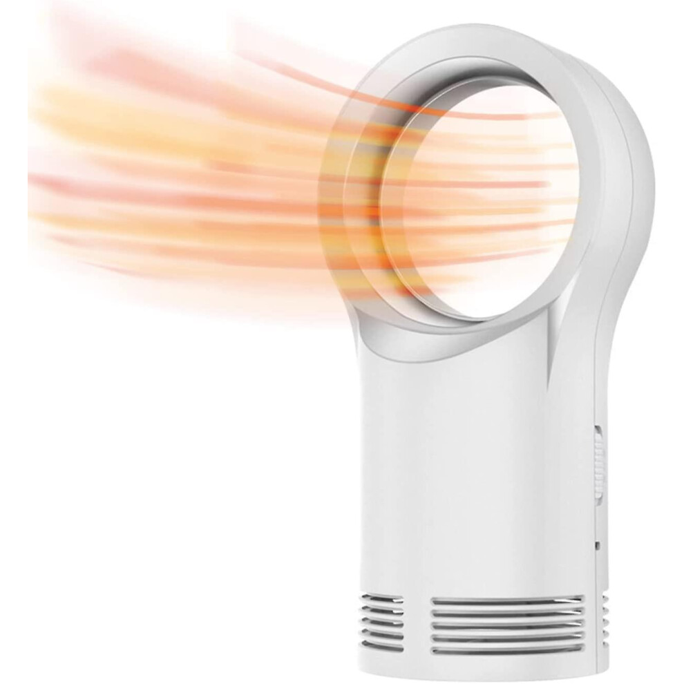 (As show, One size) Mini Leafless Heater, Fan Heater With 2s Fast Heating, Tip-over And Overheat Protection (white), For Bathroom, Office, Living Room