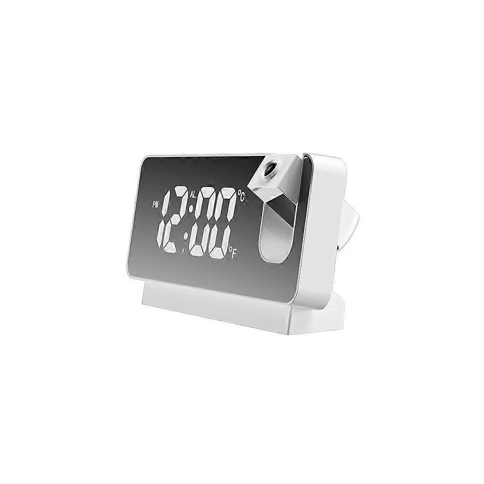 (As show, One size) Led Digital Projection Alarm Clock Electronic Alarm Clock Black