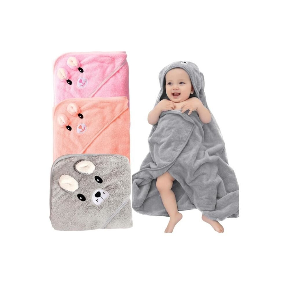 Serviette de bain pour bébé 3 pièces, cape de bain à capuche pour bébé, serviette à capuche pour bébé, peignoir de bain pour bébé