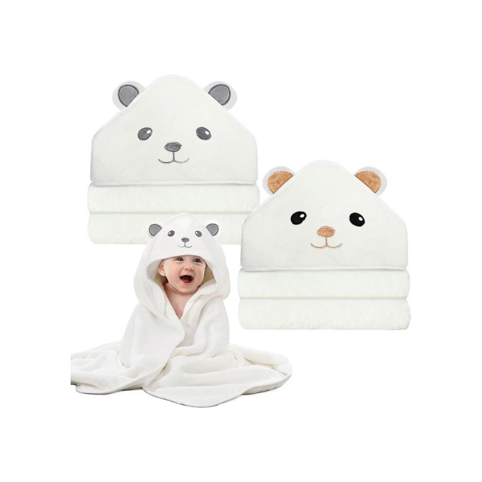 Serviette de bain bébé 3 pièces, cape de bain bébé, cape de bain extra large (80 x 80 cm), cadeau de naissance