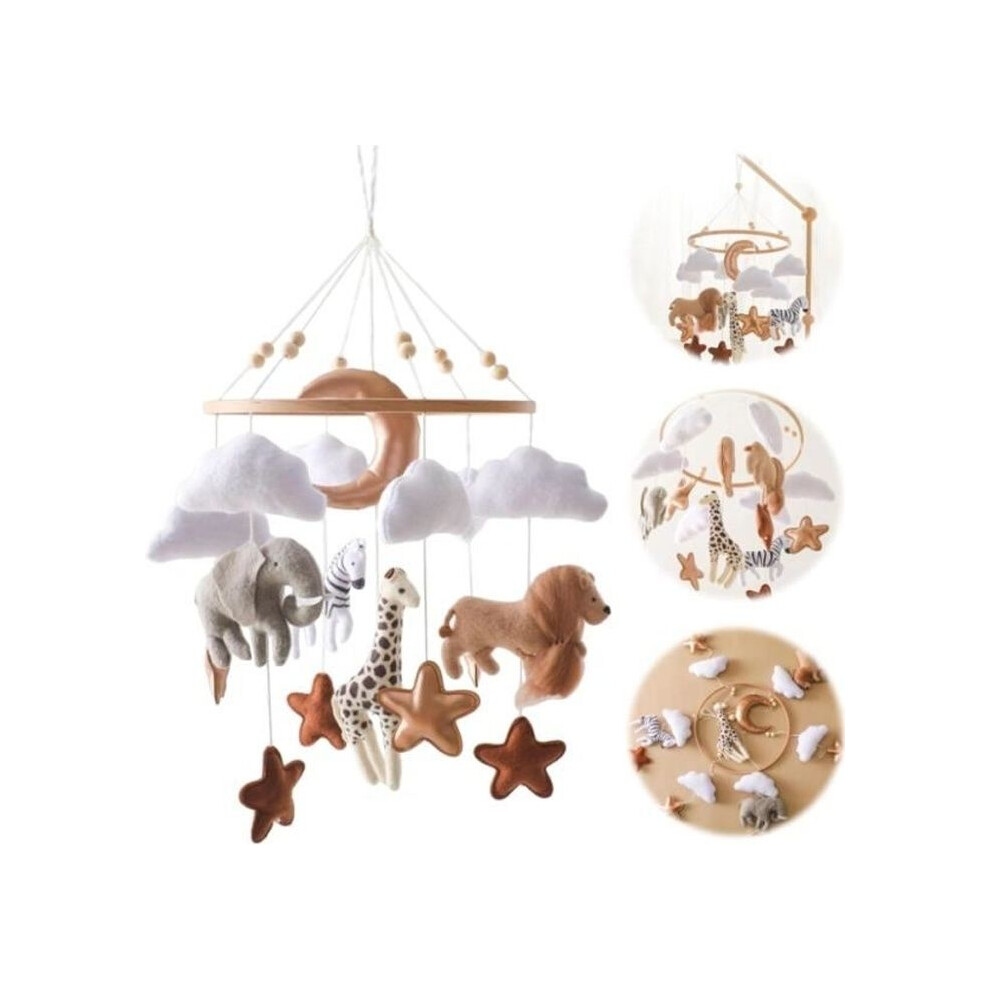Mobile musical pour bébé, Woodland Animal Kingdom, carillons éoliens musicaux pour bébé, jouets