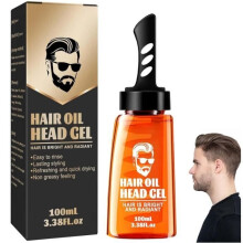 1 gel capillaire 2 en 1 pour hommes, huile capillaire, cire capillaire, avec peigne, flexible et longue durée