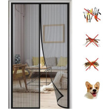 Moustiquaire magnétique pour porte - Marque - Modèle - 100x220cm - Maille ultra fine - Fermeture automatique