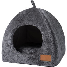 Niche pour chat - Niche portable pour animaux de compagnie - Gris - Extérieur