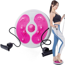Ceinture sculptante avec semelle de massage des pieds et planche d'équilibre - Rose