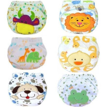 Lot de 6 culottes d'apprentissage imperméables en coton pour bébé b15187