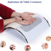 Aspirateur table manucure professionnel - Marque - Modèle - 3 moteurs - 2 sacs