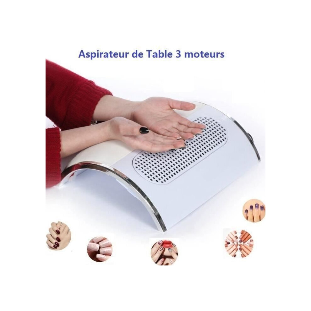 Aspirateur table manucure professionnel - Marque - Modèle - 3 moteurs - 2 sacs