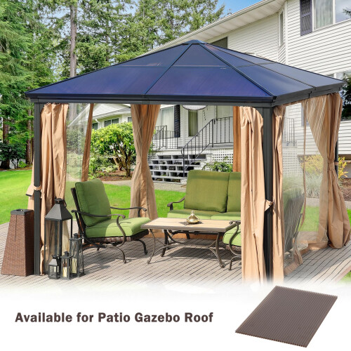 6Pcs Polycarbonate Panels, Waterproof UV Protected Reinforced Sheets