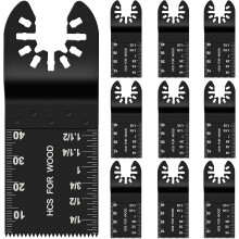 10Pcs 34mm Universal Oscillating Saw Blades – High-Quality Carbon Steel, Fits Most Tools (Black&Decker, Milwaukee, Ryobi, Makita)