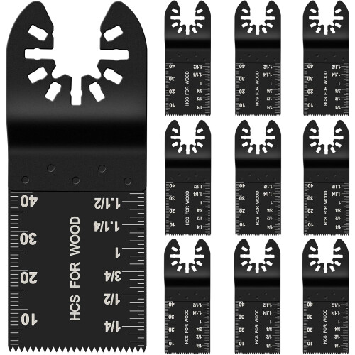 10Pcs 34mm Universal Oscillating Saw Blades – High-Quality Carbon Steel, Fits Most Tools (Black&Decker, Milwaukee, Ryobi, Makita)