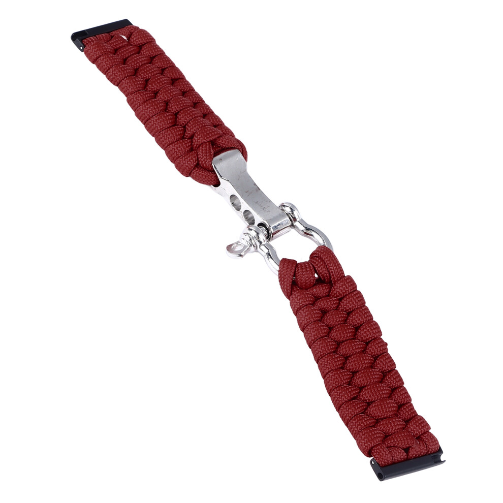 Replacement Braided Watch Band For Suunto7 Breathable Soft Alloy Buckle Closure Braided Loop Wristwatch Strap 24Mm Burgundy 8471318286950