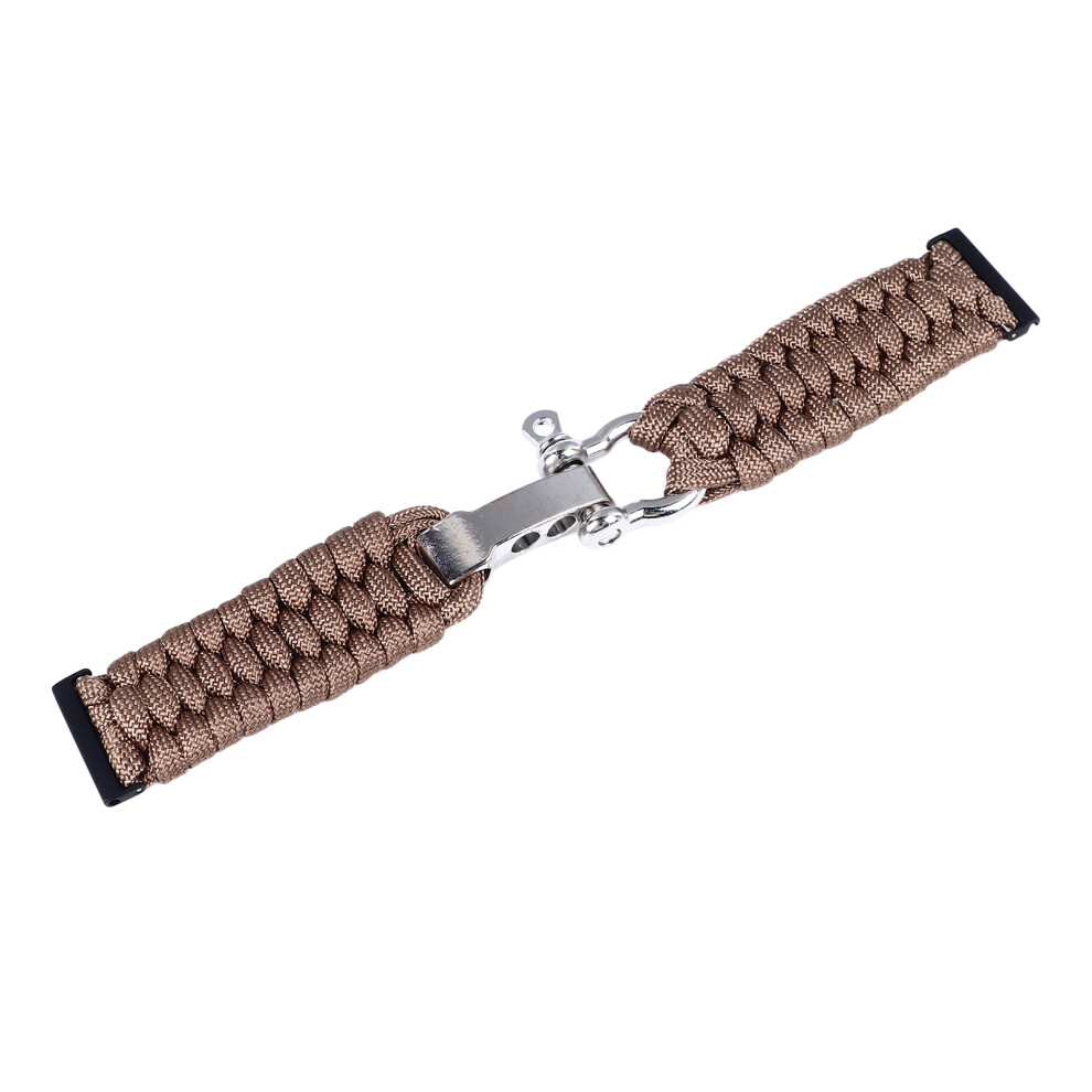 Replacement Braided Watch Band For Suunto7 Breathable Soft Alloy Buckle Closure Braided Loop Wristwatch Strap 24Mm Brown 8351318286931