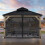 (Black) 10x10 ft Gazebo Replacement Mosquito Netting 4