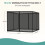(Black) 10x10 ft Gazebo Replacement Mosquito Netting 5