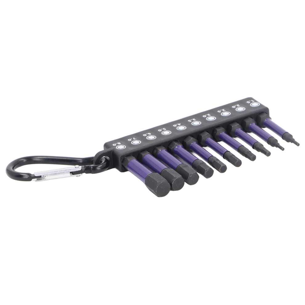 10Pc Hex Shank Screwdriver Bit Set Strong