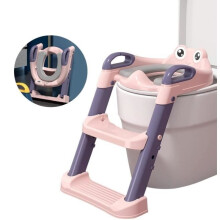 Siège de toilette pour enfant avec échelle antidérapant pliable réglable amortisseur de toilettes pour bébé
