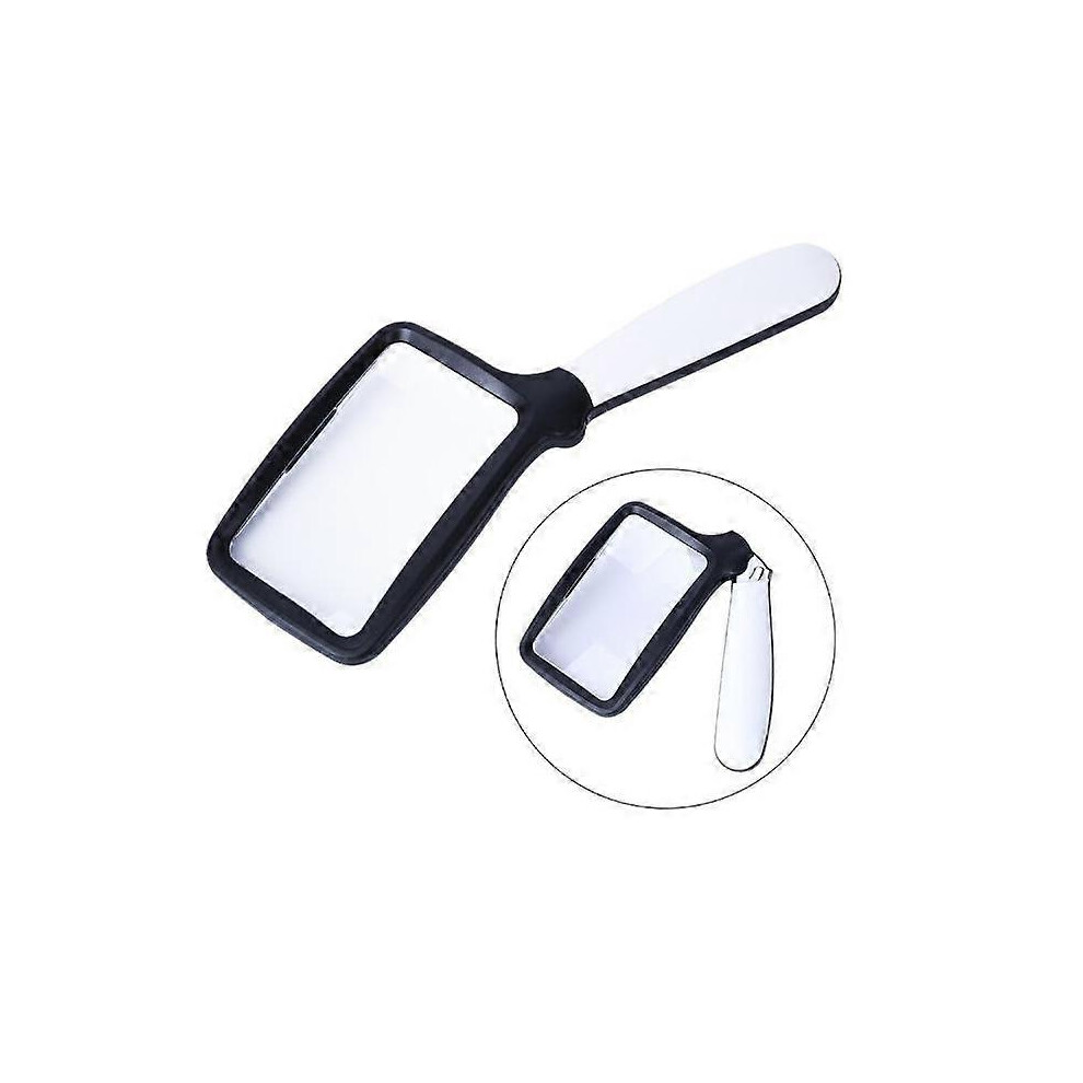 (As show, One size) Folding reading magnifying glass, with 5 LED lights, 3x magnification, 2 grading modes, very suitable for reading small print, books, low vision, nigh