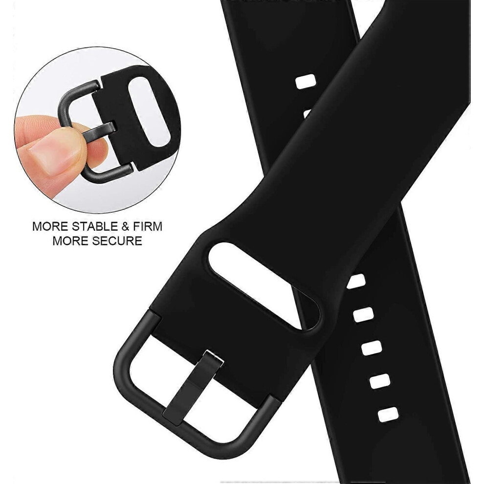 (As show, One size) 2PCS Sport Band Compatible with Apple Watch Bands 38/40/41mm, 42/44/45mm, Soft Silicone Wristbands Replacement Strap with Classic Clasp for iWatch Ser