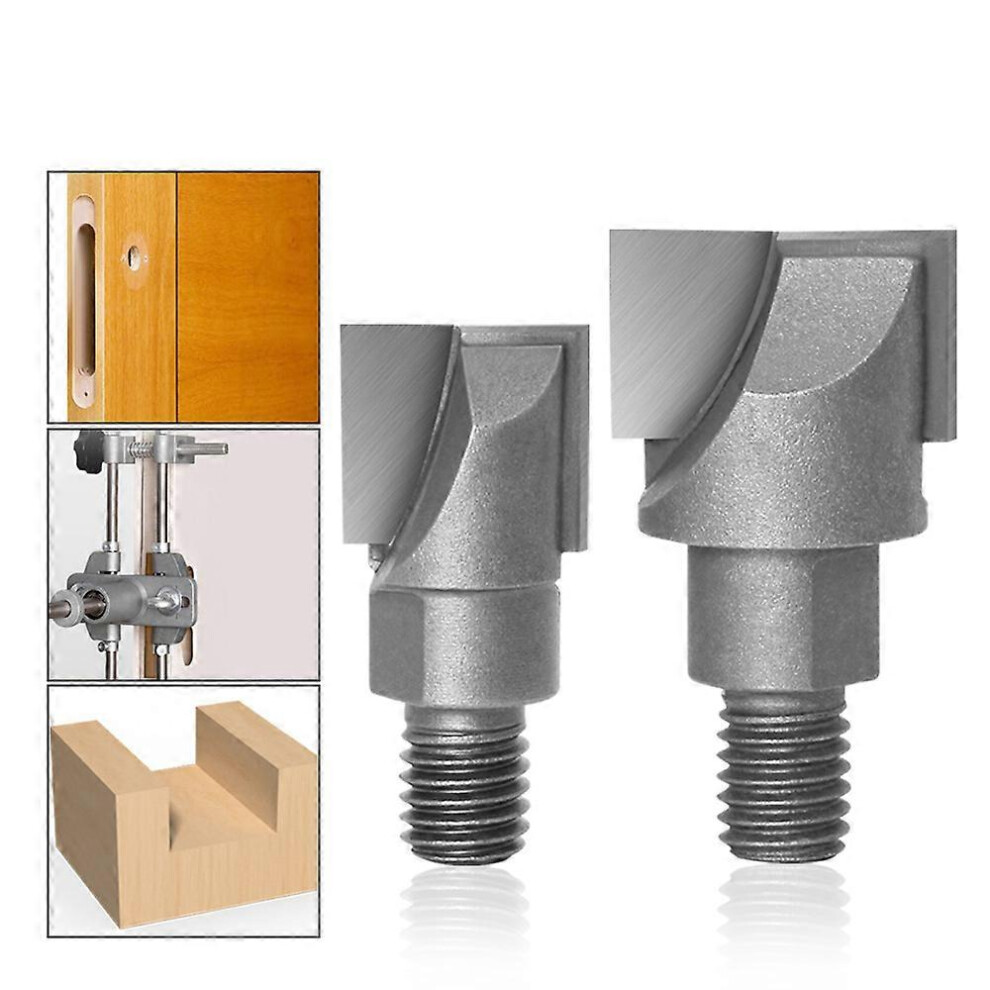 (As show, One size) 3Pcs Screwdriver Clear Bottom Knife Wooden Door Hole Opener Carpenter Lock Slot Fingerprint Lock Sharpener(10*25mm+10*26mm+10*30mm)