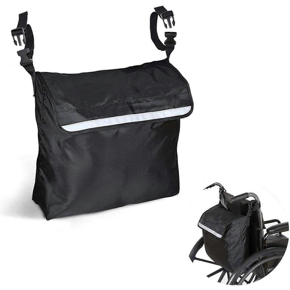 (As show, One size) Universal waterproof wheelchair backpack, mobility aid and accessories for the elderly, fits most scooters and walkers