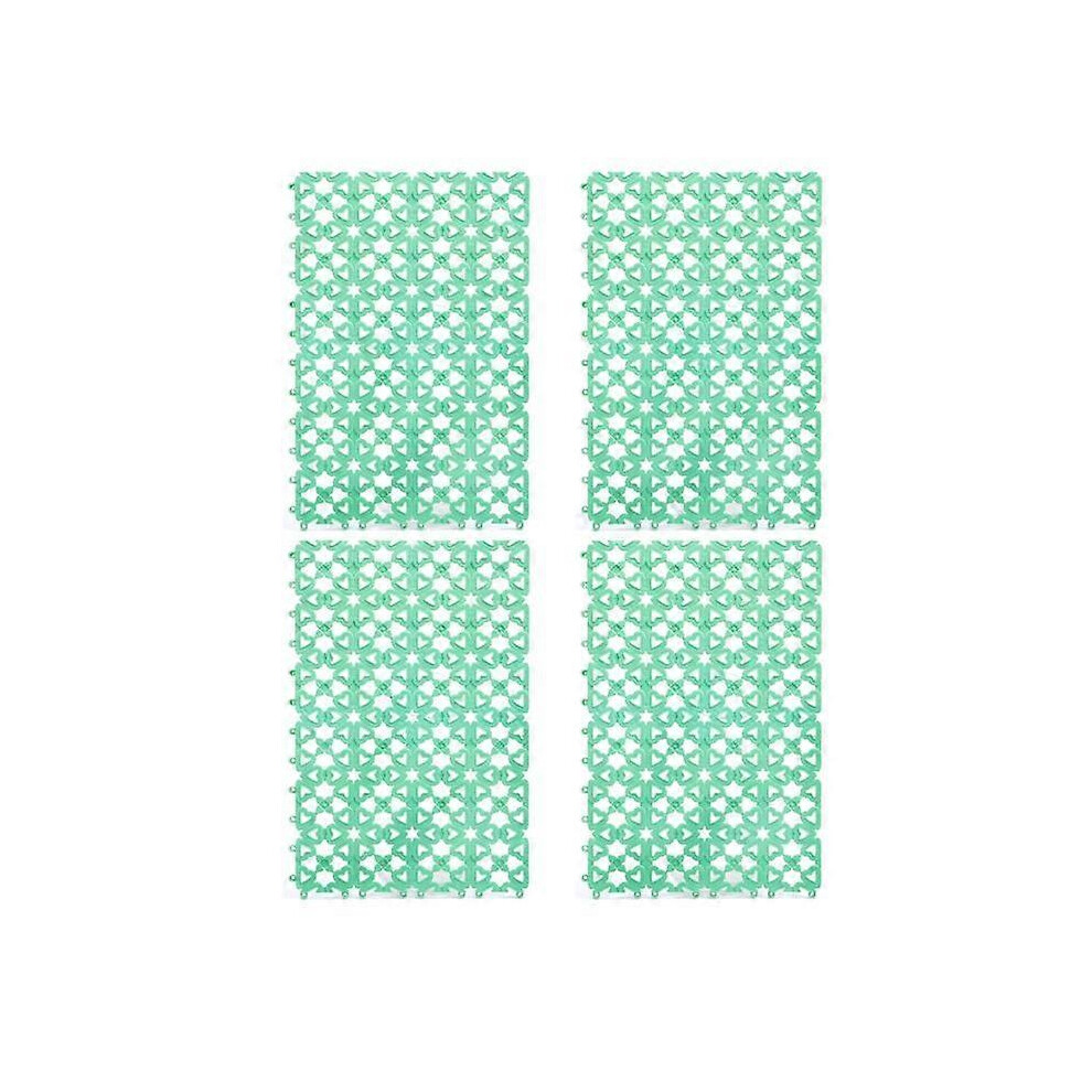 (As show, One size) 4Pcs Rabbit Cage Mats For Feet Leak Water Design Plastic Hollow Pad For Bunny green