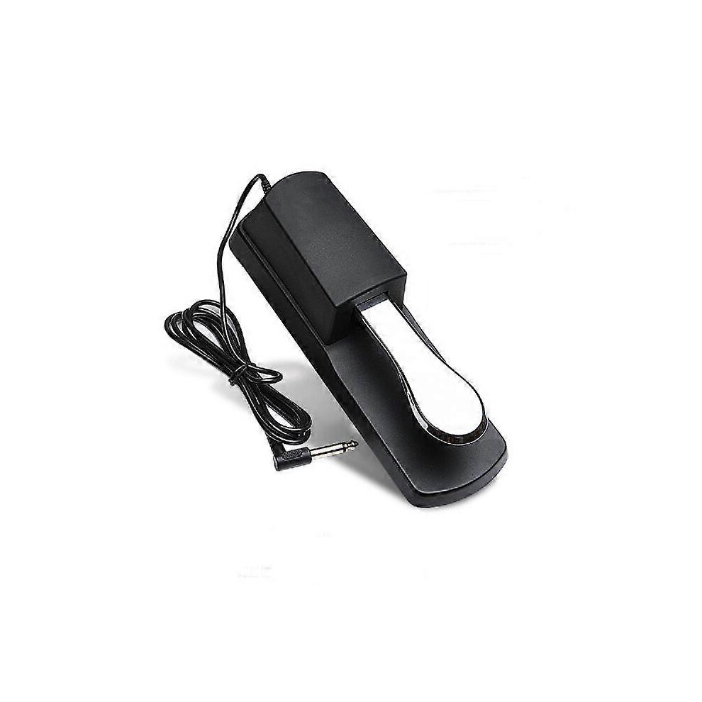 (As show, One size) Universal Piano Keyboard Sustain Pedal for Yamaha Roland Casio Keyboard, Durable Stainless Steel Non-Slip Sustain Pedal with Polar