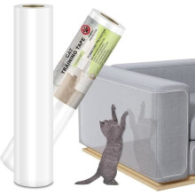 Protection anti-griffures transparente pour chat 30 cm x 3 m, pour meubles, portes, murs, canapés, plans de travail