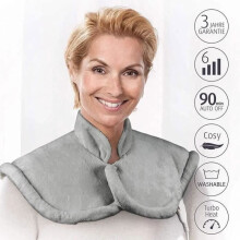 Coussin chauffant pour le cou et les épaules, lavable, pour soulager les douleurs au cou, aux épaules et au dos