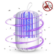 Lampe anti-moustiques électrique anti-mouches UV 360, batterie 1200 mAh, efficace pour le bureau et le jardin
