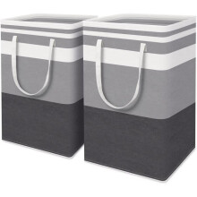 Lot de 2 paniers à linge, sac à linge pliable en tissu imperméable, grande capacité de 75 L, 40 x 30 x 62 cm