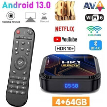 Box TV Android Android 13 Smart TV BOX, IPTV box Wifi 4G + 64GB H616 8K Netflix Google Store Android media box