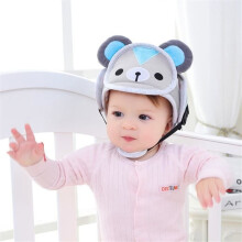Casque de sécurité réglable pour bébé MOONMINI - Ours - Blanc - Protection intégrale - Lavable en machine