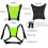 Gilet de cyclisme LED réfléchissant rechargeable par USB Vert Unisexe 2