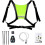 Gilet de cyclisme LED réfléchissant rechargeable par USB Vert Unisexe 4