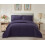 (Aubergine, Double) 3 Piece Emboss Bedspread Quilted Bedding Set Throw 1