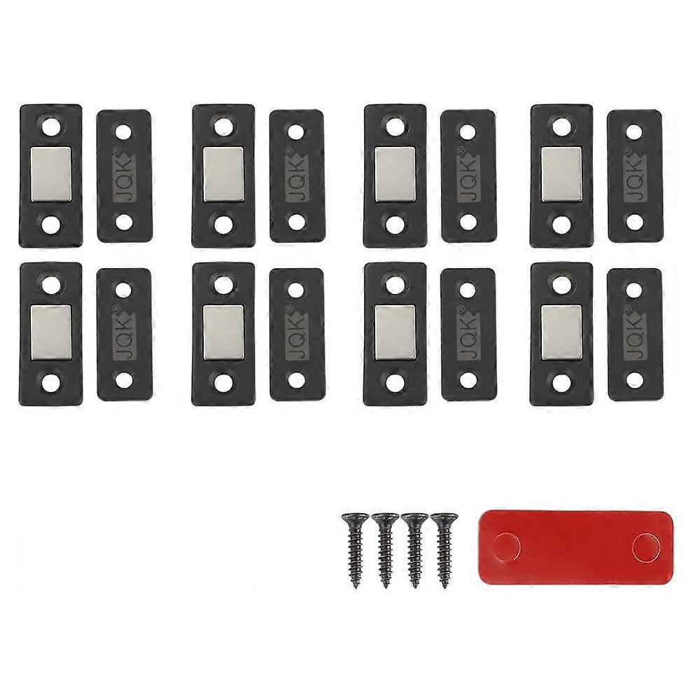 Photos - Furniture Hardware Kikidex  Cabinet Door Magnets Black, Ultra Thin Magnetic Catch Furniture Latch for Sliding Door Closure Kitchen C (As show, One size)