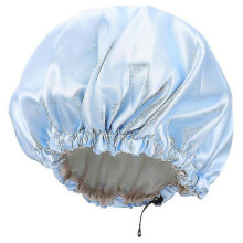 (As show, One size) Double Layers Hair Bonnet Sleeping Satin Night Hat For Toddler Baby