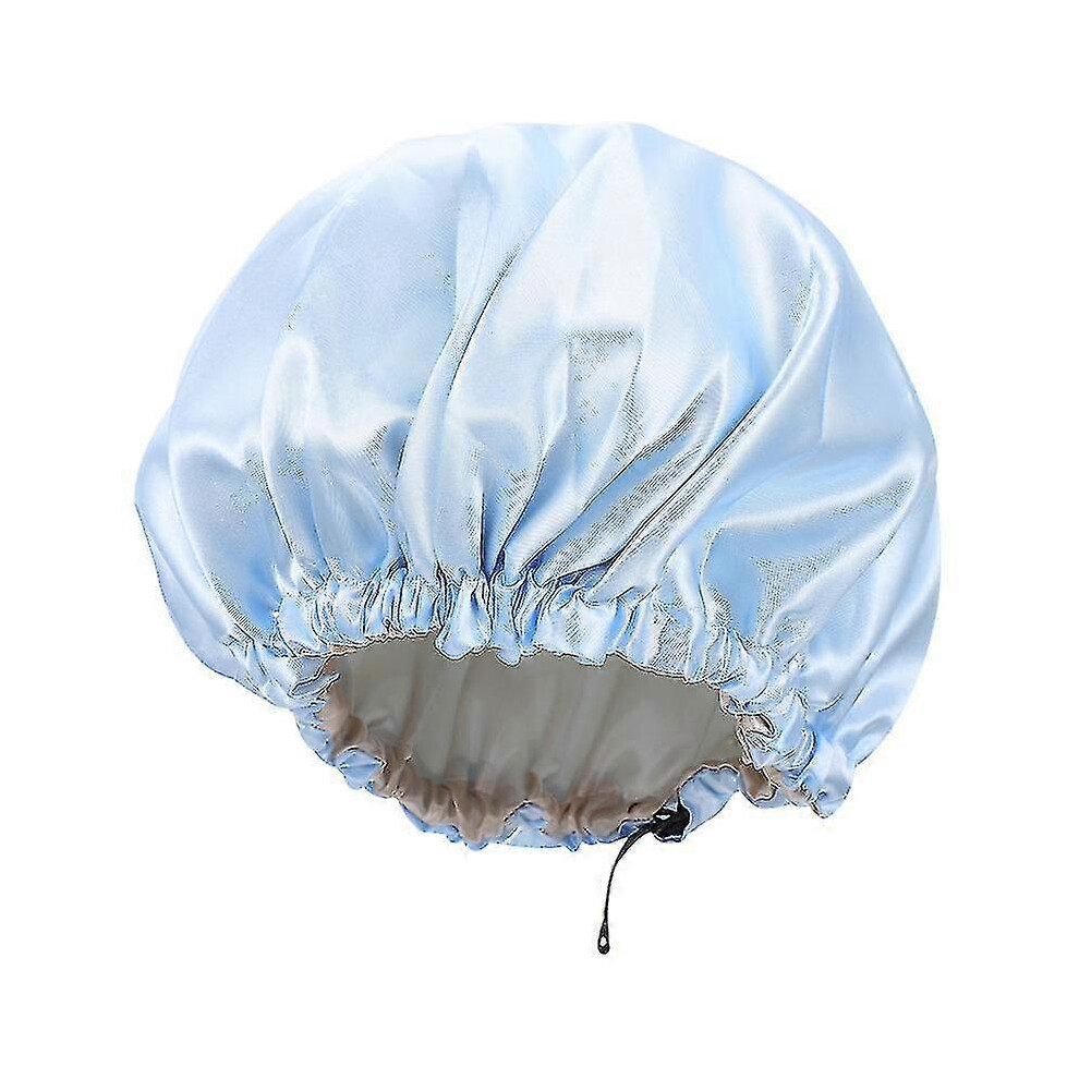 (As Show, One Size) Double Layers Hair Bonnet Sleeping Satin Night Hat For Toddler Baby Kikidex