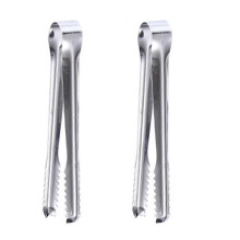 (As show, One size) Stainless SteelIce Tongs for Ice Bucket Ice Cube Serving Tongs with Teeth