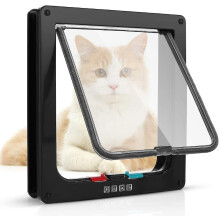 (As show, One size) Cat Flap Dog Flap, Cat And Dog Four-way Magnetic Closed Door