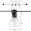 25FT G40 25 BULBS WARM WHITE GLOBE FESTOON STRING LIGHTS MAINS POWERED 8
