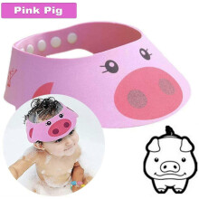(G010, One size) Kids Adjustable Shower Cap Shampoo Bath Bathing Hat Wash Hair Face Shield E