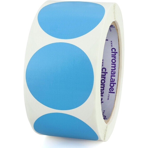 (As show, One size) Label 1 Inch Round Permanent Color-code Dot Stickers, 500 Per Roll