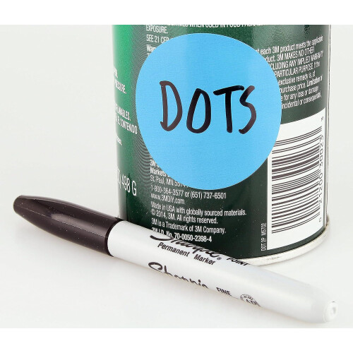 (As show, One size) Label 1 Inch Round Permanent Color-code Dot Stickers, 500 Per Roll 1