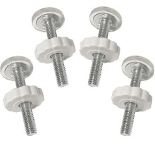(As show, One size) 4 Pcs Pressure Baby Gates Threaded Spindle Rods Walk Thru Gates Accessory Screw Bolts Kit Fitting