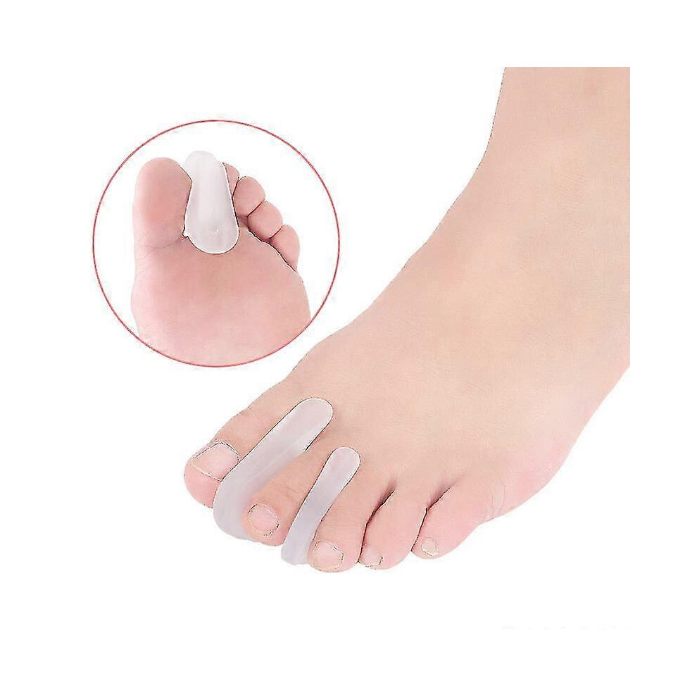 Kikidex (As Show, One Size) Gel Toe Separators - Toe Spacers - To Straighten Overlapping Toes, Realign Crooked Toes,Hallux Valgus Relief,Corrector Pad - 6 Pac