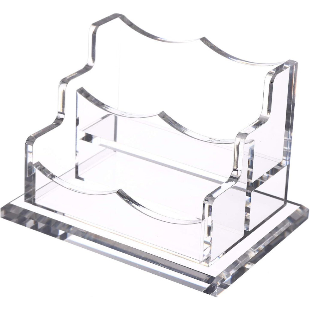 (As show, One size) Business Card Holder For Deskclear Acrylic Business Card Standmultiple Business Card Display Holder Fits 2&quot; X 3.5&quot;-image-OPC-PHT7W9Z-NEW