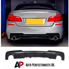 For BMW 5 Series F10 F11 M Fibre Rear Valance Diffuser Dual Exit 10-17