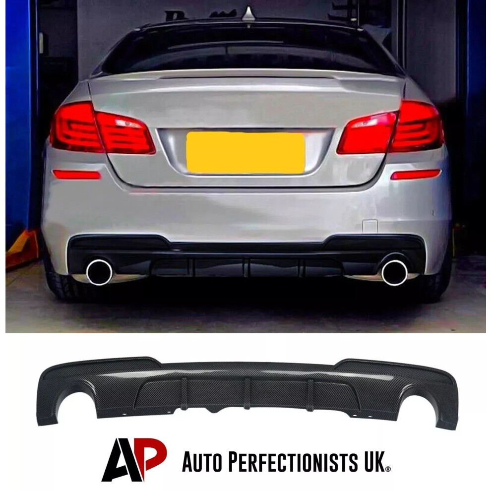 For Bmw 5 Series F10 F11 M Fibre Rear Valance Diffuser Dual Exit 10-17 5061072665066
